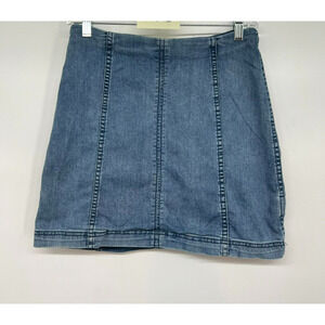 Free People Blue Mini Skirt